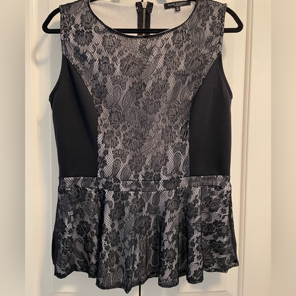 Lace peplum top - Picture 1 of 7
